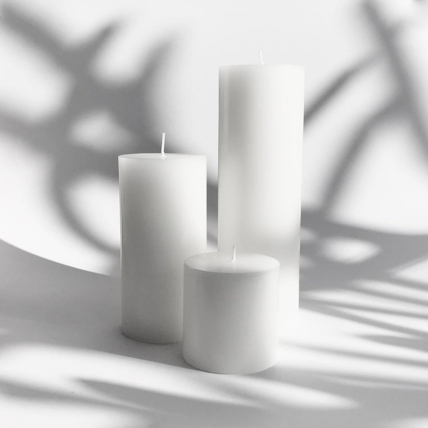 Pure White pillar candles