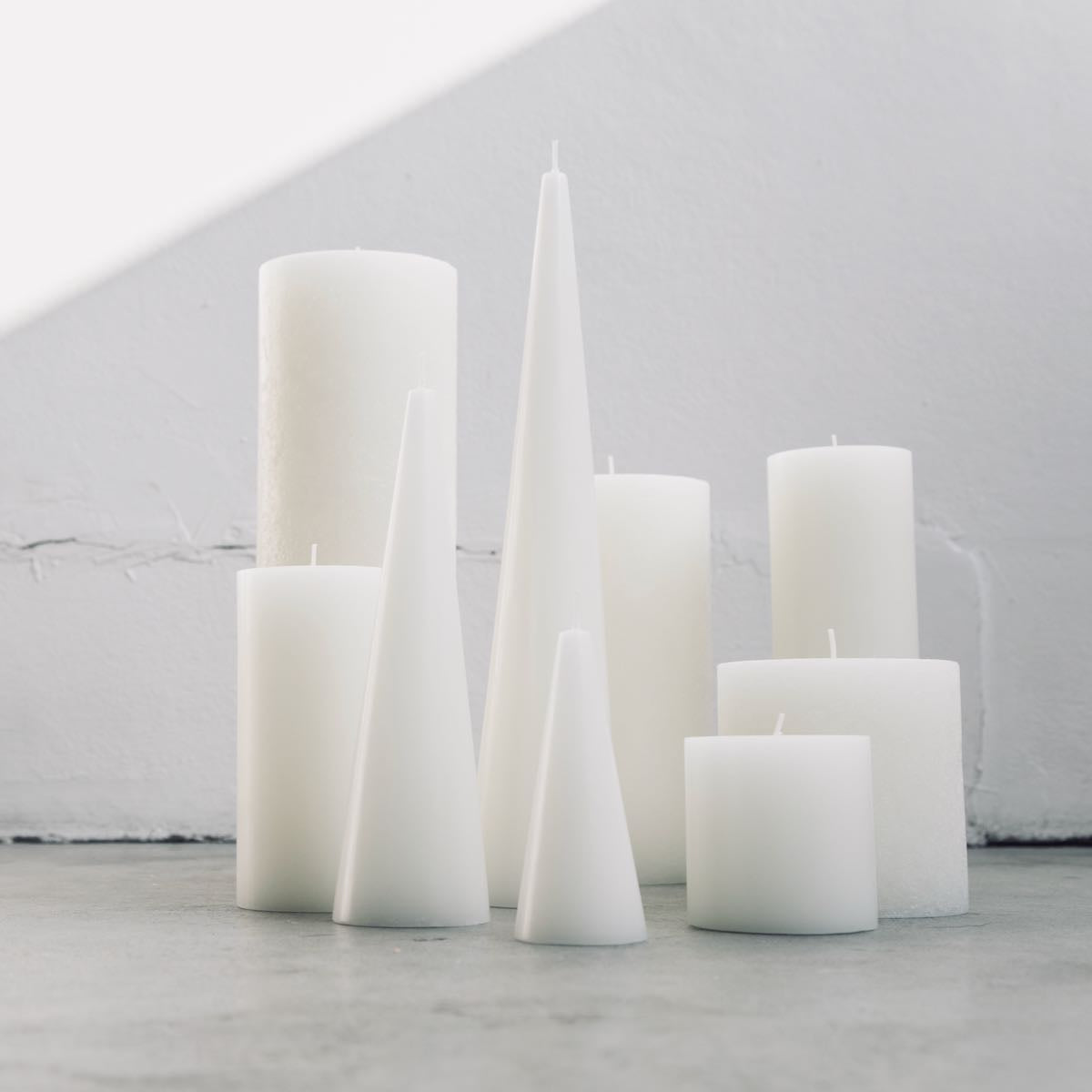 Cluster of warm white candles