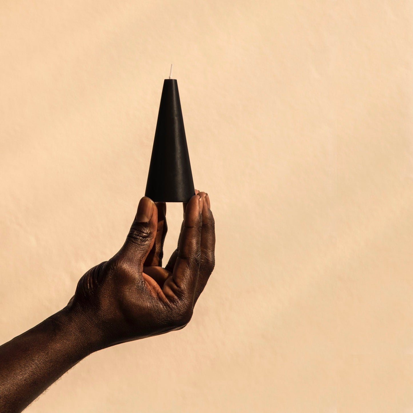Black cone candle