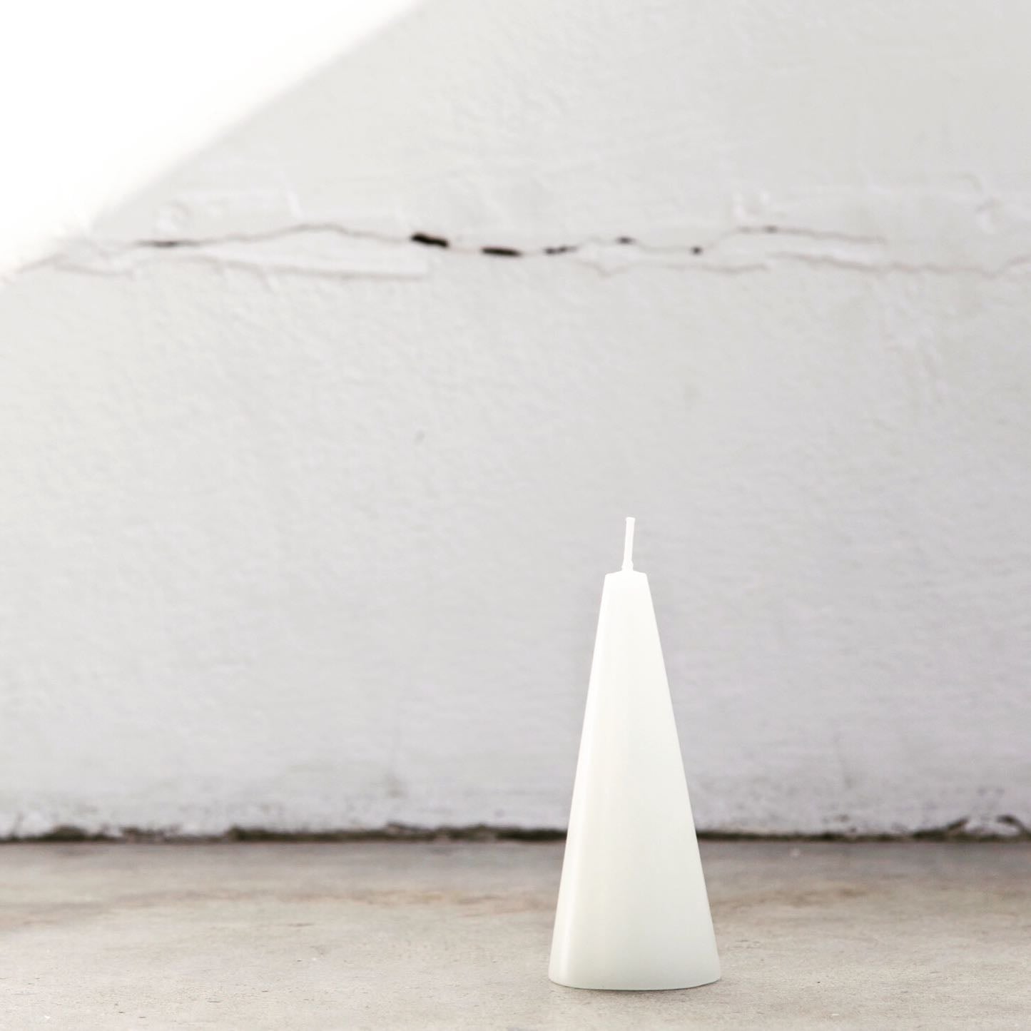 White cone candle