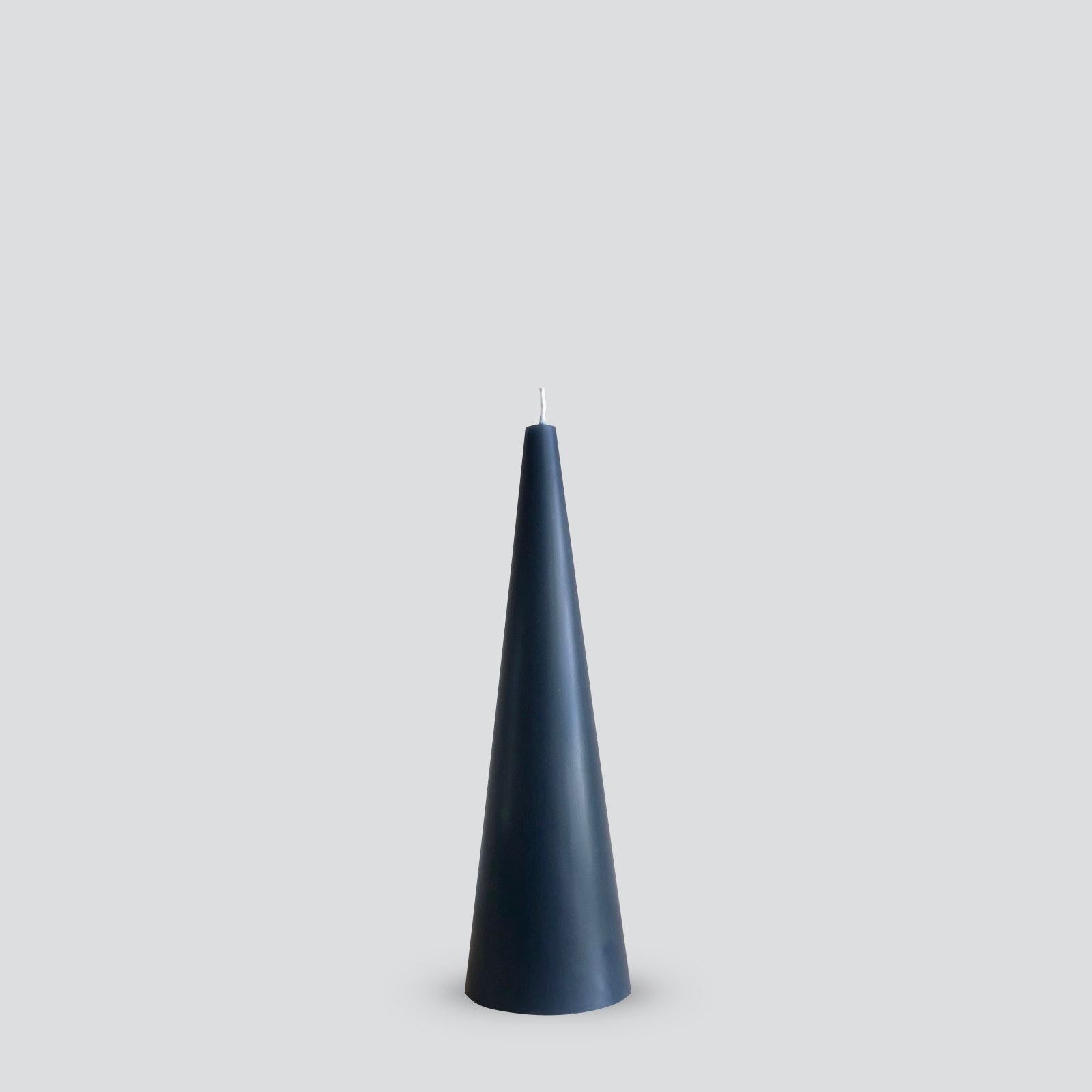Tall grey cone candle