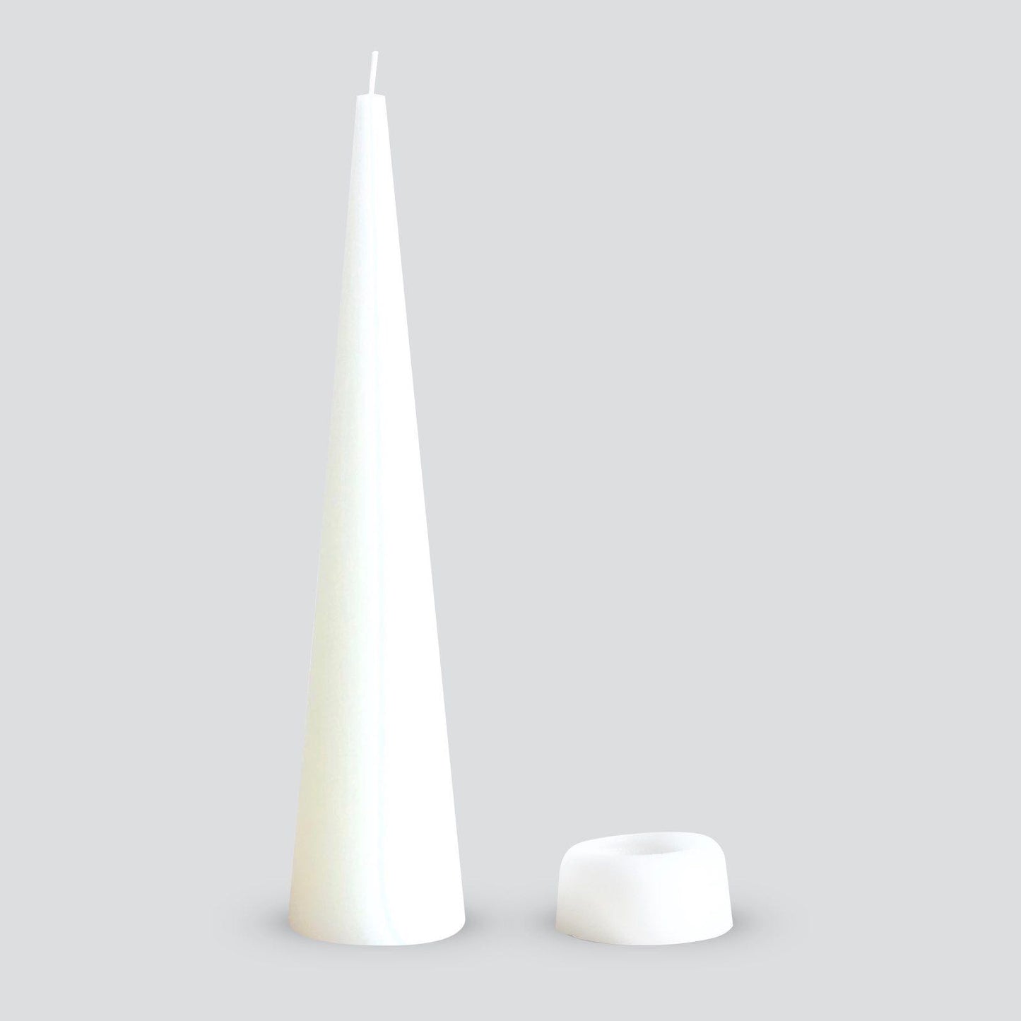 Large white cone candles