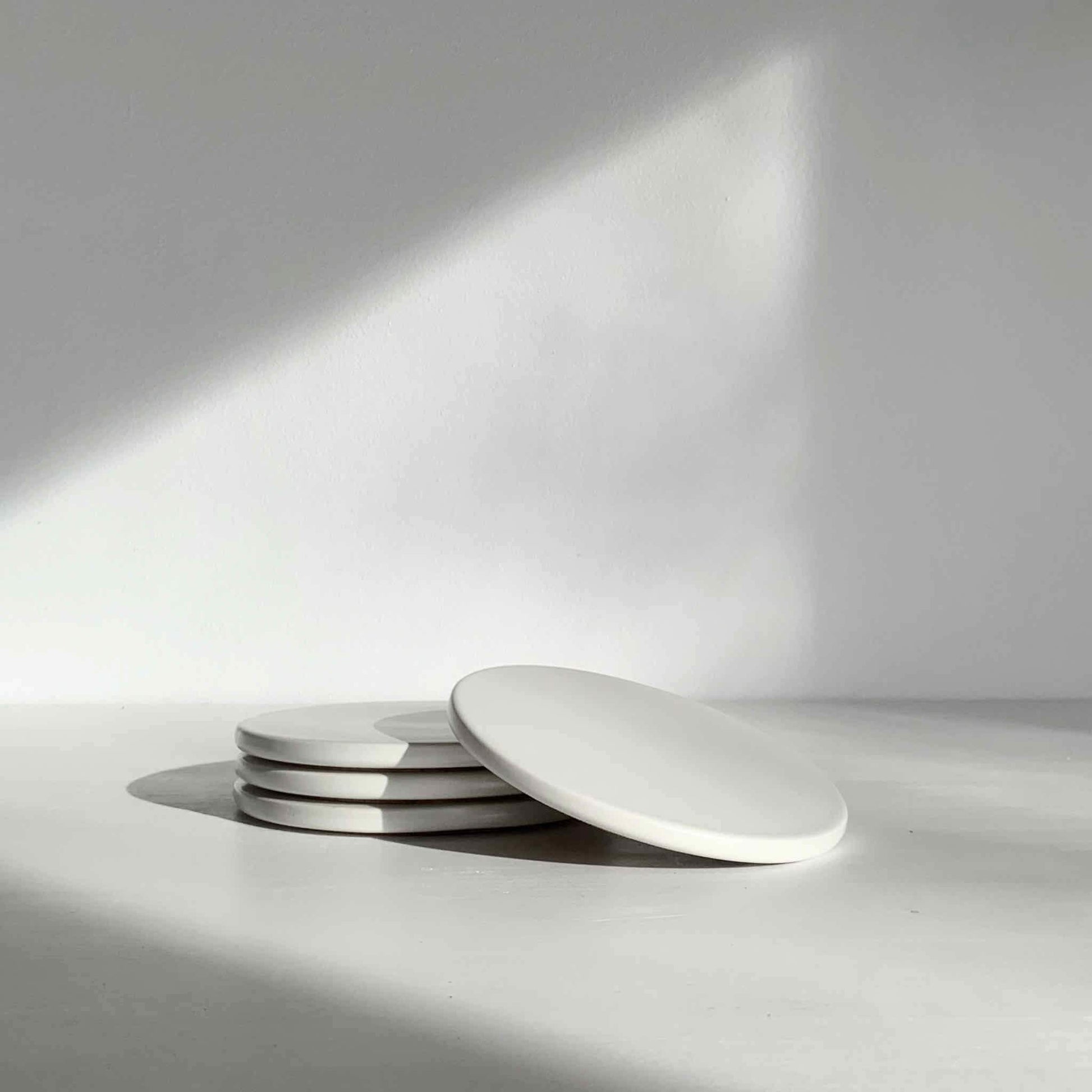Small white ceramic trays