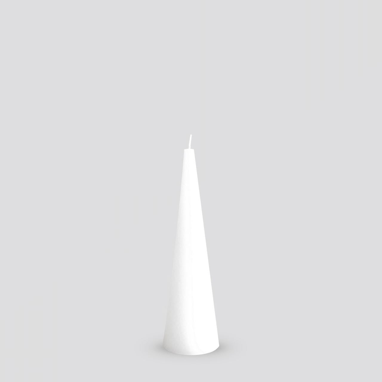 Nordic white cone candle
