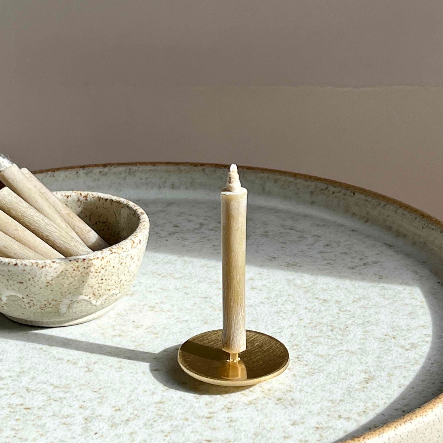 Brass candle stand for Japanese candles