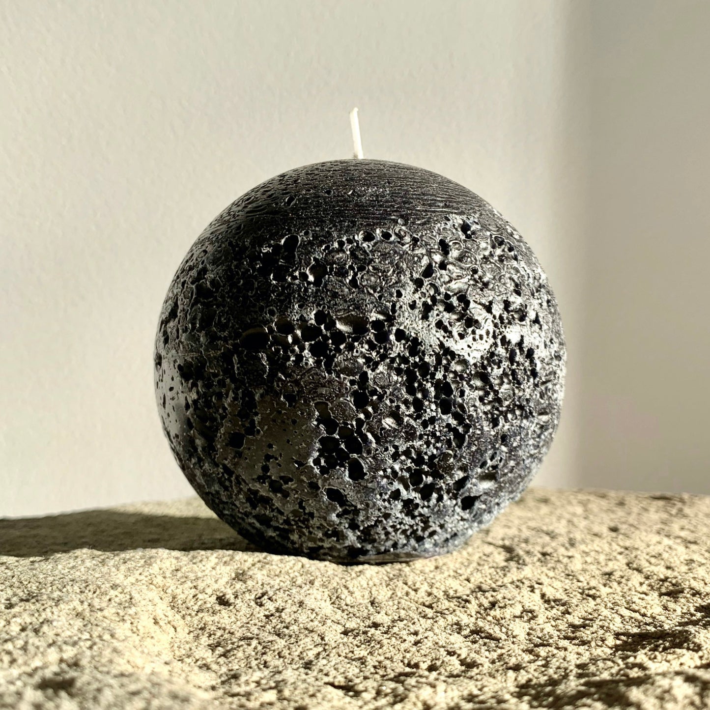 Large black ball candle