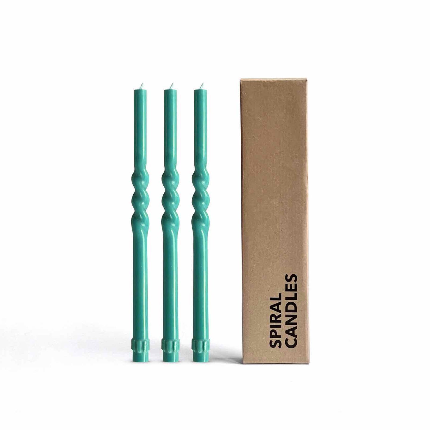 Teal taper candles