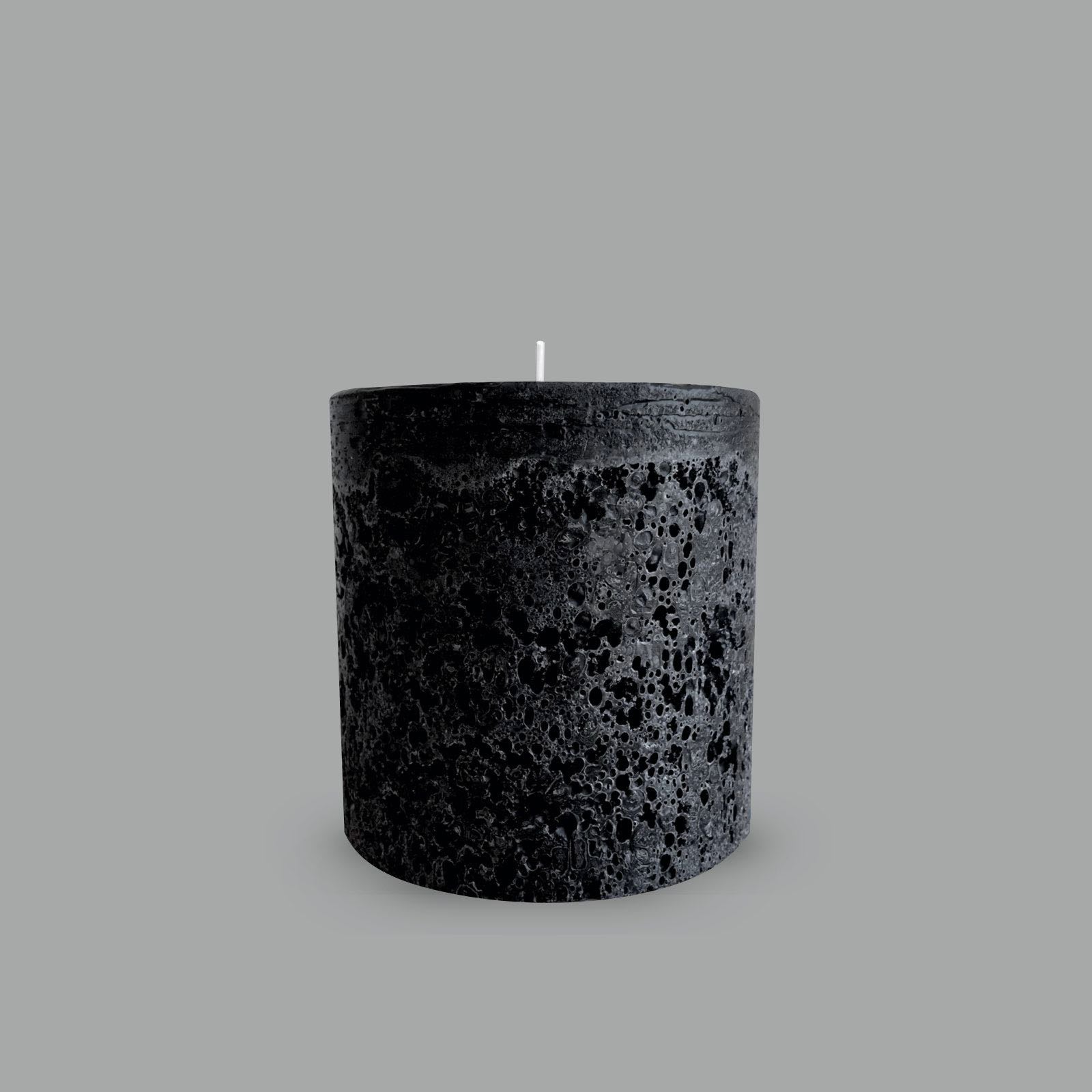 Black Rustic Pillar Candle