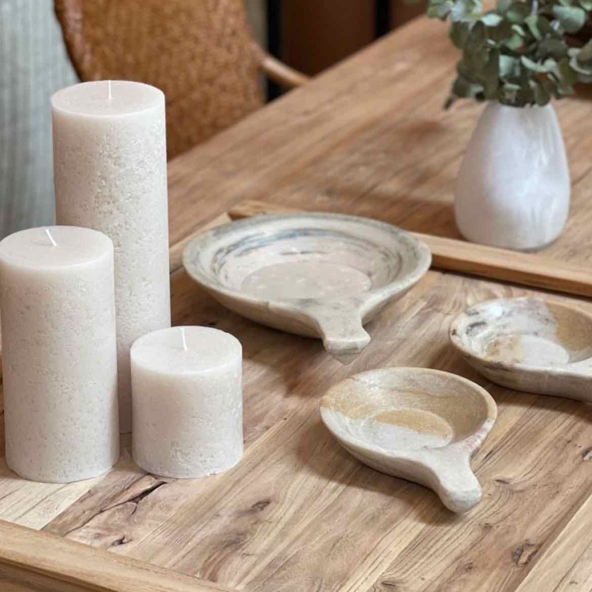 Extra large rustic candles