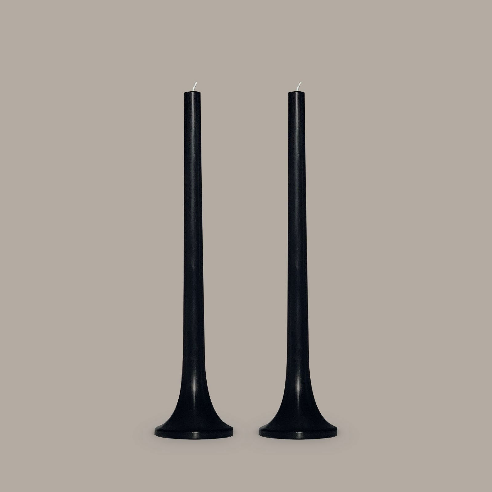 Designer Black Taper Candle Made By Candle Kiosk   TuskBlack1 