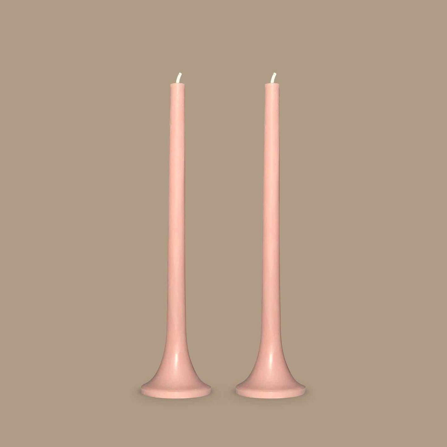 Neutral clay taper candles