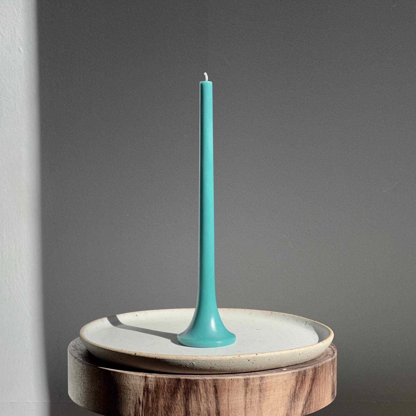Contemporary blue green candlestick