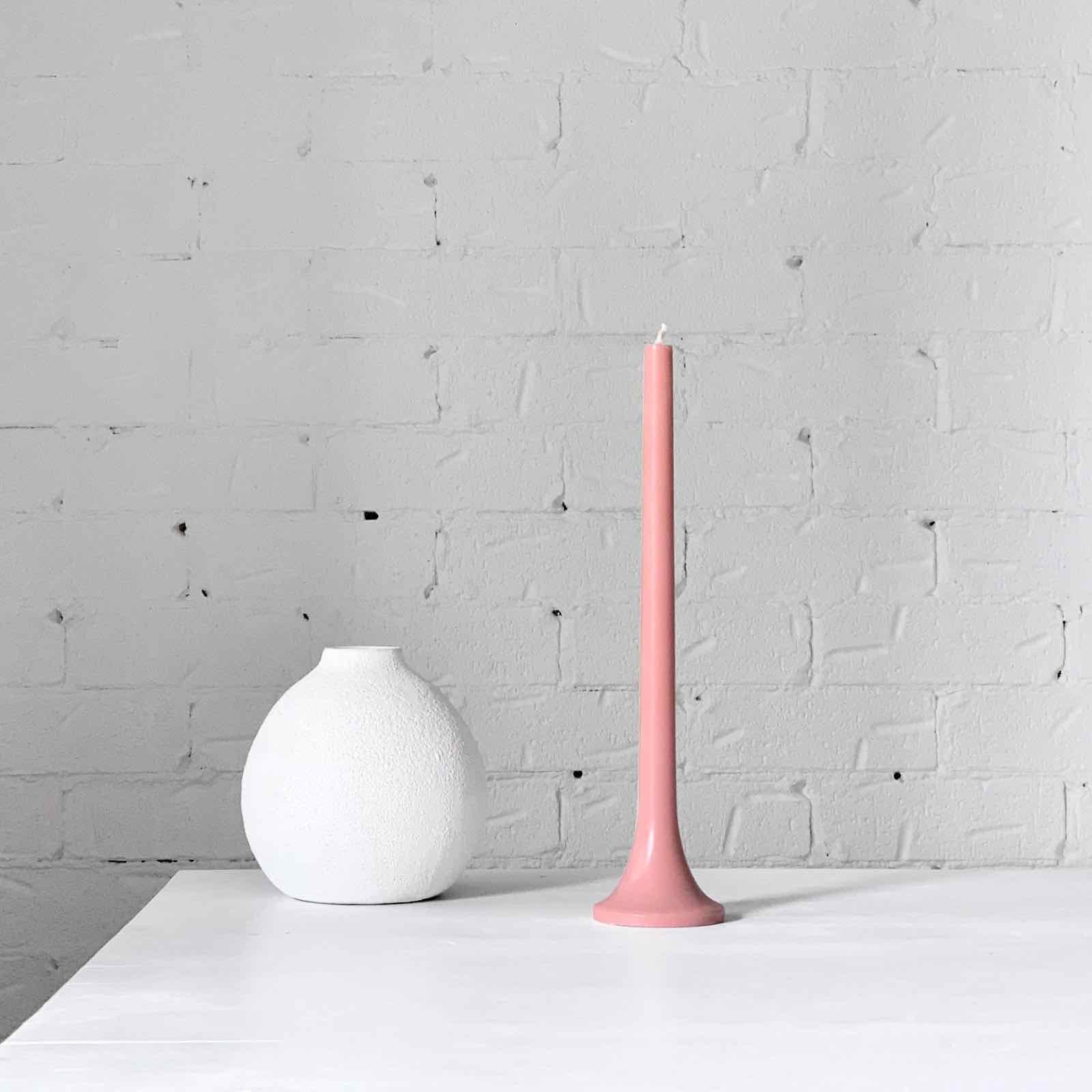 Modern taper candle in pink