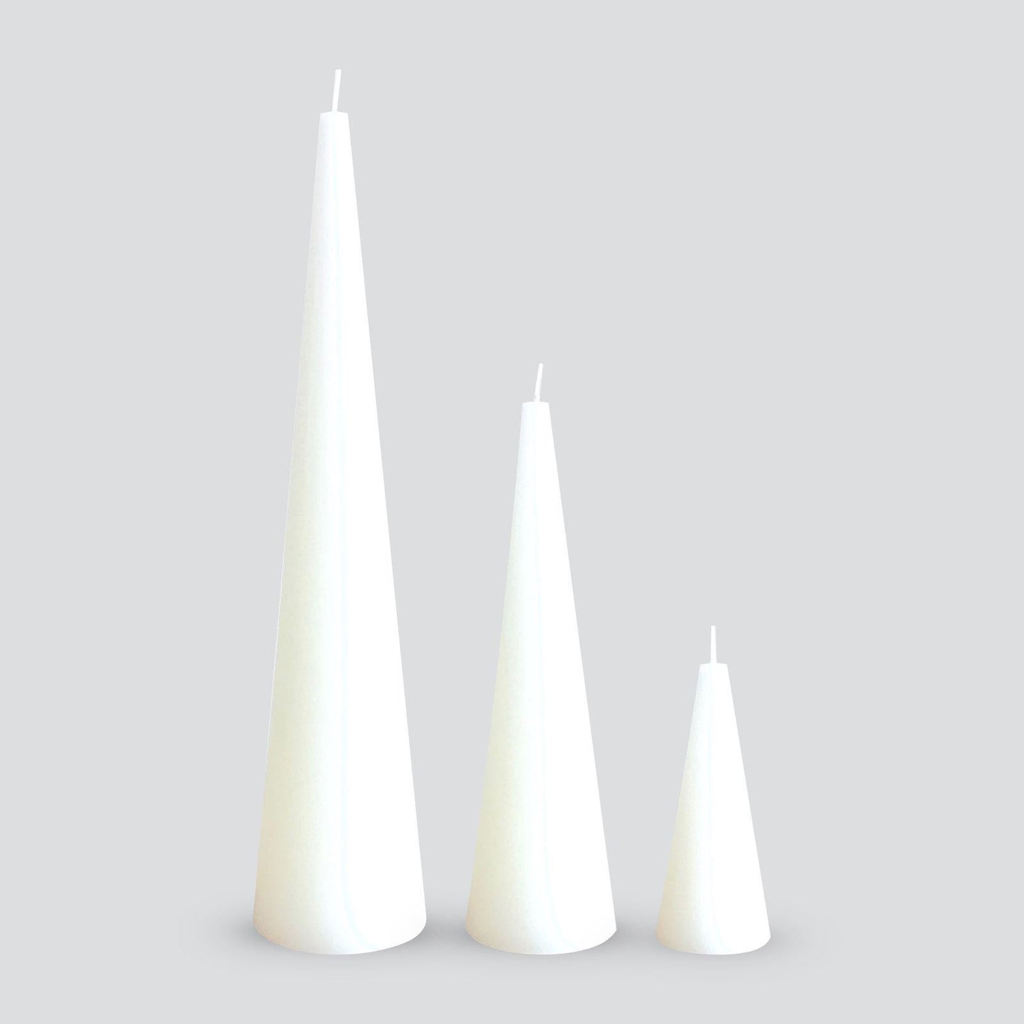 White sculptural candles
