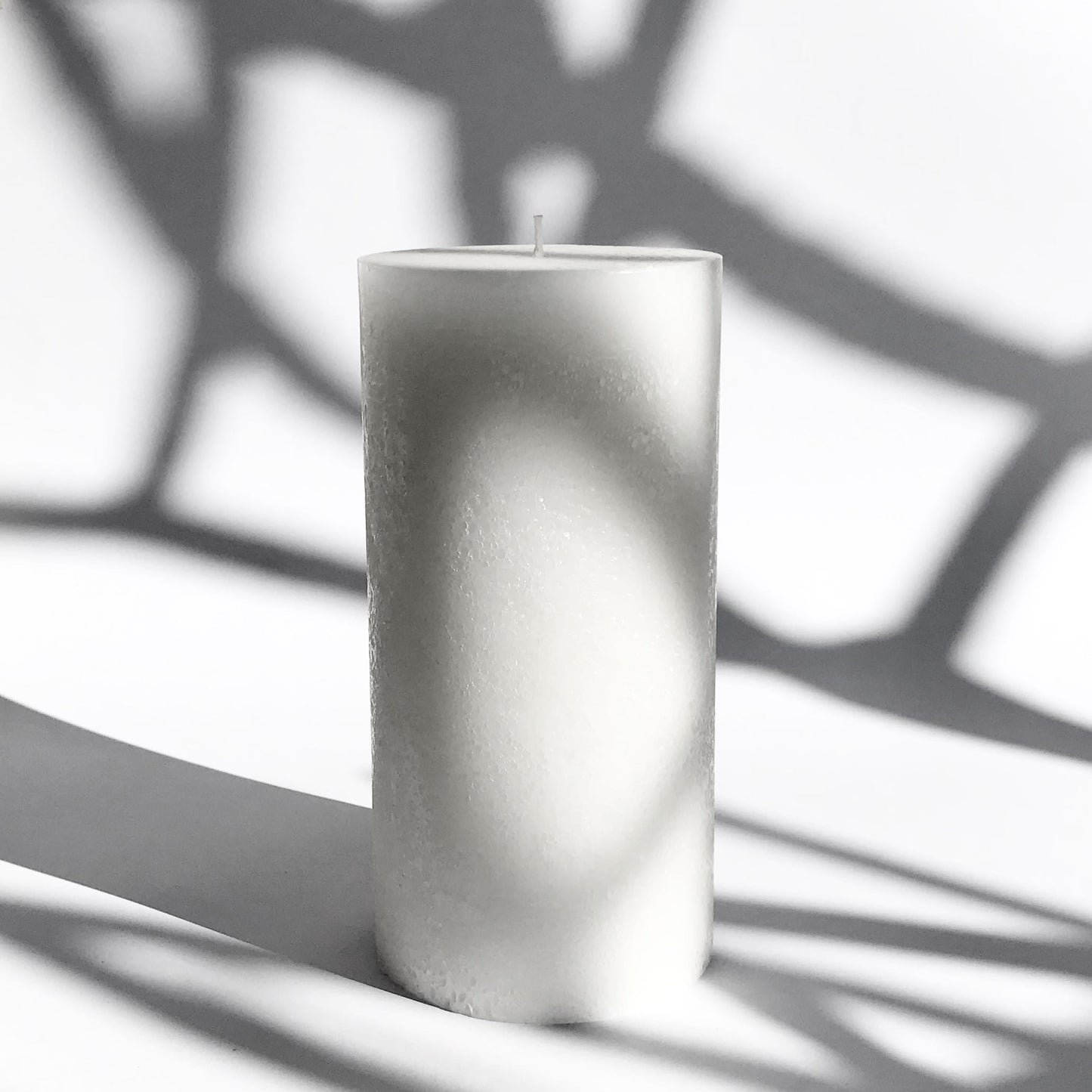 Textured white candle
