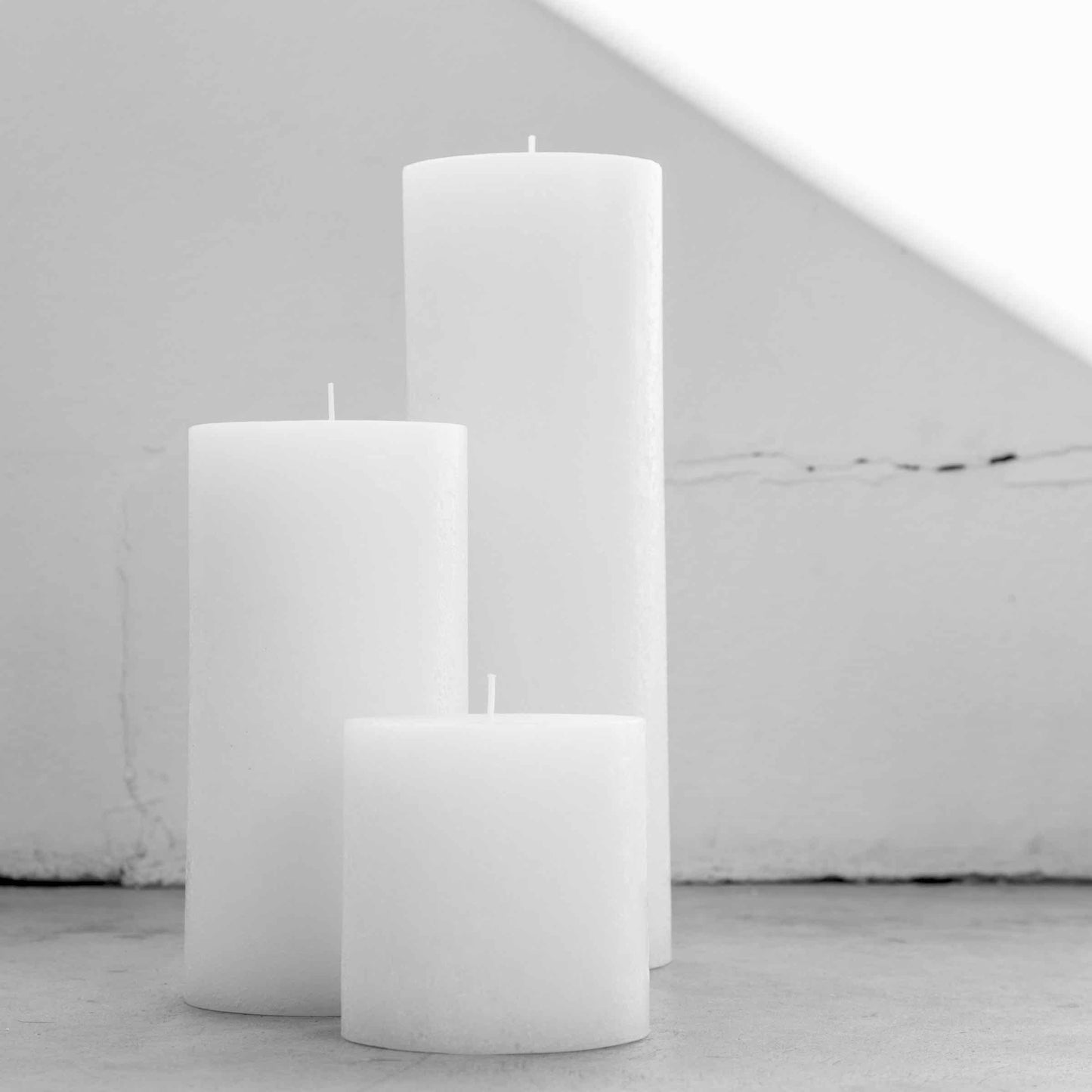 White bereavement candles